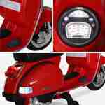 Rood Vespa PX150, elektrische scooter voor kinderen 12V 4.5Ah, 1 plaats met radio Photo3