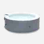 Spa MSPA gonfiabile rotonda - Kili 4 grigio - Spa 4 persone rotondo 180 cm, PVC, pompa, riscaldamento, gonfiatore, 2 cartucce filtranti, telone e telecomando Photo1