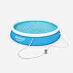 Piscina insuflável independente azul BESTWAY - Jade ⌀ 360 x 76 cm - piscina independente redonda acima do solo com filtro de cartucho e 1 cartucho incluído Photo2