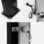 Outdoor solar shower 35L tank with mixer and tap - for pool, hot tub, terrace, garden - Aquae - Black Photo2