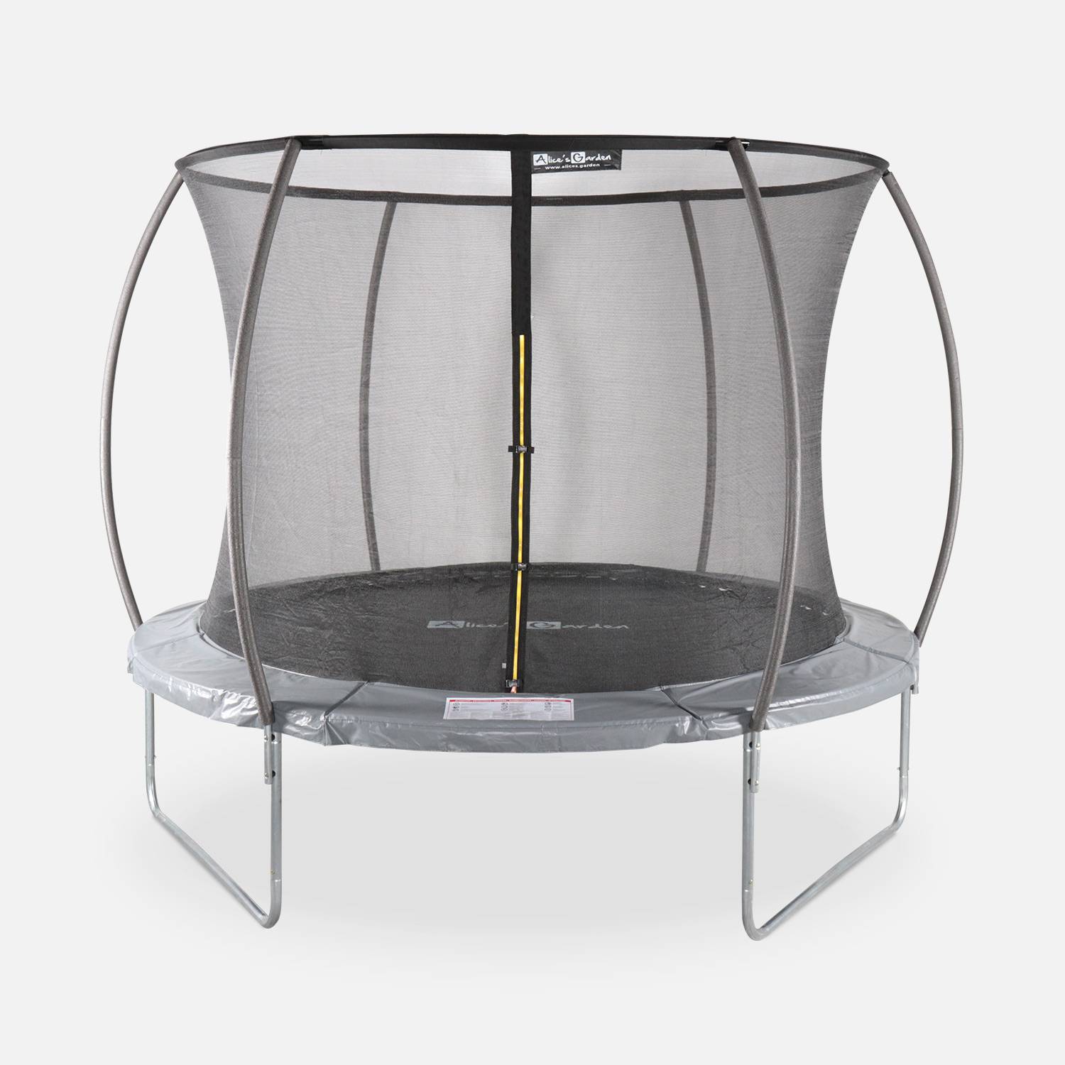Trampolim redondo Ø 305cm cinzento com rede de proteção interior - Mars Inner - Novo modelo - trampolim de jardim 3,05m 305 cm |Design | Qualidade PRO | Normas UE Photo1