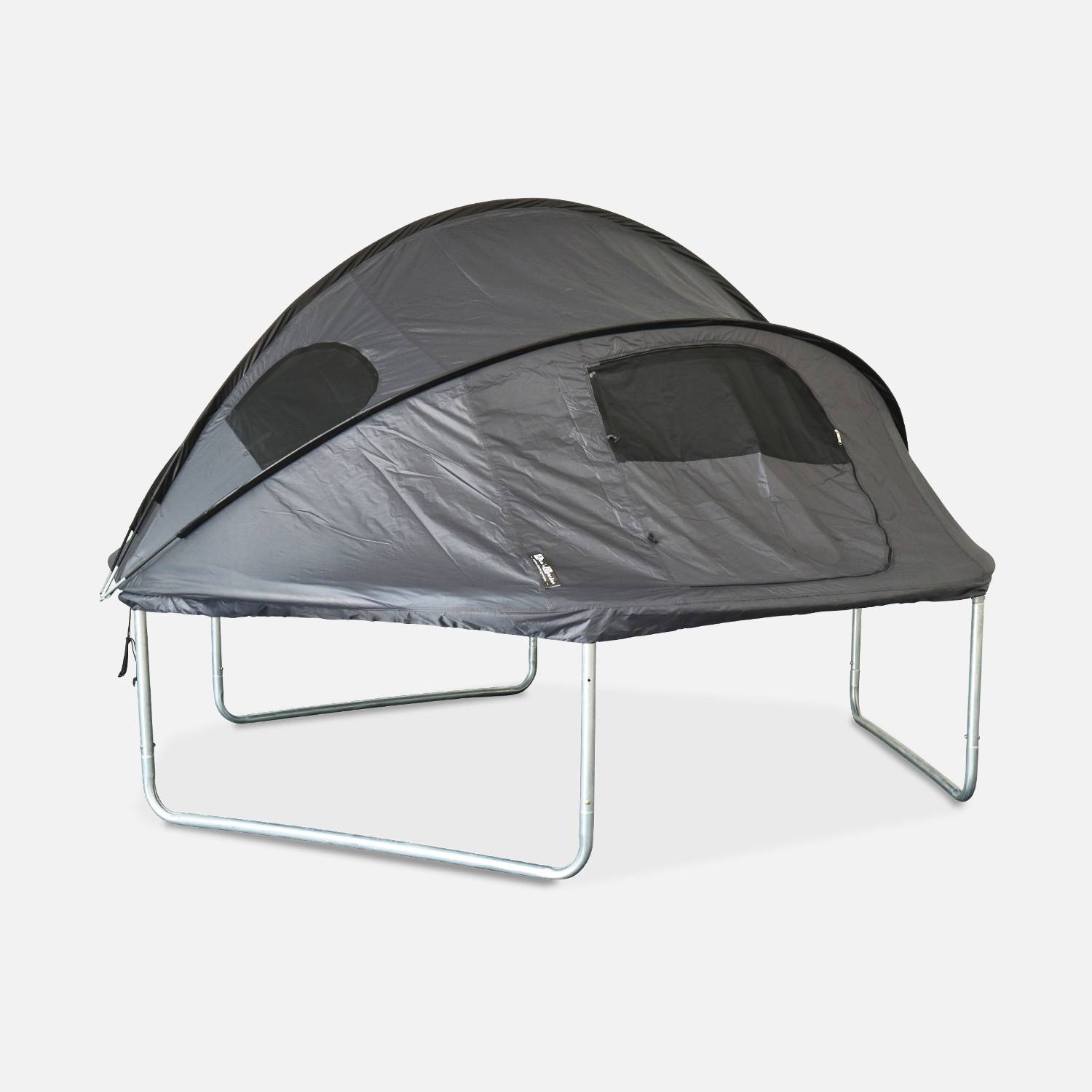 Tente de camping pour trampoline Ø305cm (filet intérieur et extérieur) polyester, traité anti UV, 2 portes, 4  fenêtres & sac de transport Photo1