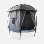 Tente de camping pour trampoline, cabane, polyester, traité anti UV, 1 porte, 3  fenêtres et sac de transport Photo1