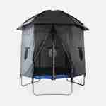 Tente de camping pour trampoline, cabane, polyester, traité anti UV, 1 porte, 3  fenêtres et sac de transport Photo2