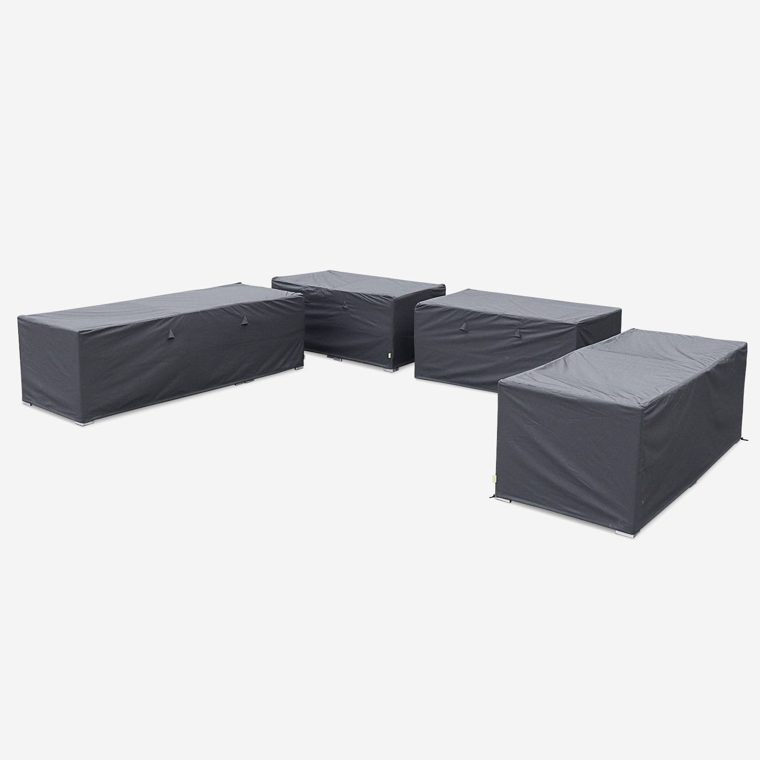 Protective covers for Tripoli & Verona garden furniture set, dark grey. Water-resistant, polyamide coating Photo1