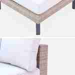 Set di mobili da giardino 5 posti in resina a tessitura piatta - Alba - resina beige e cuscini beige Photo9