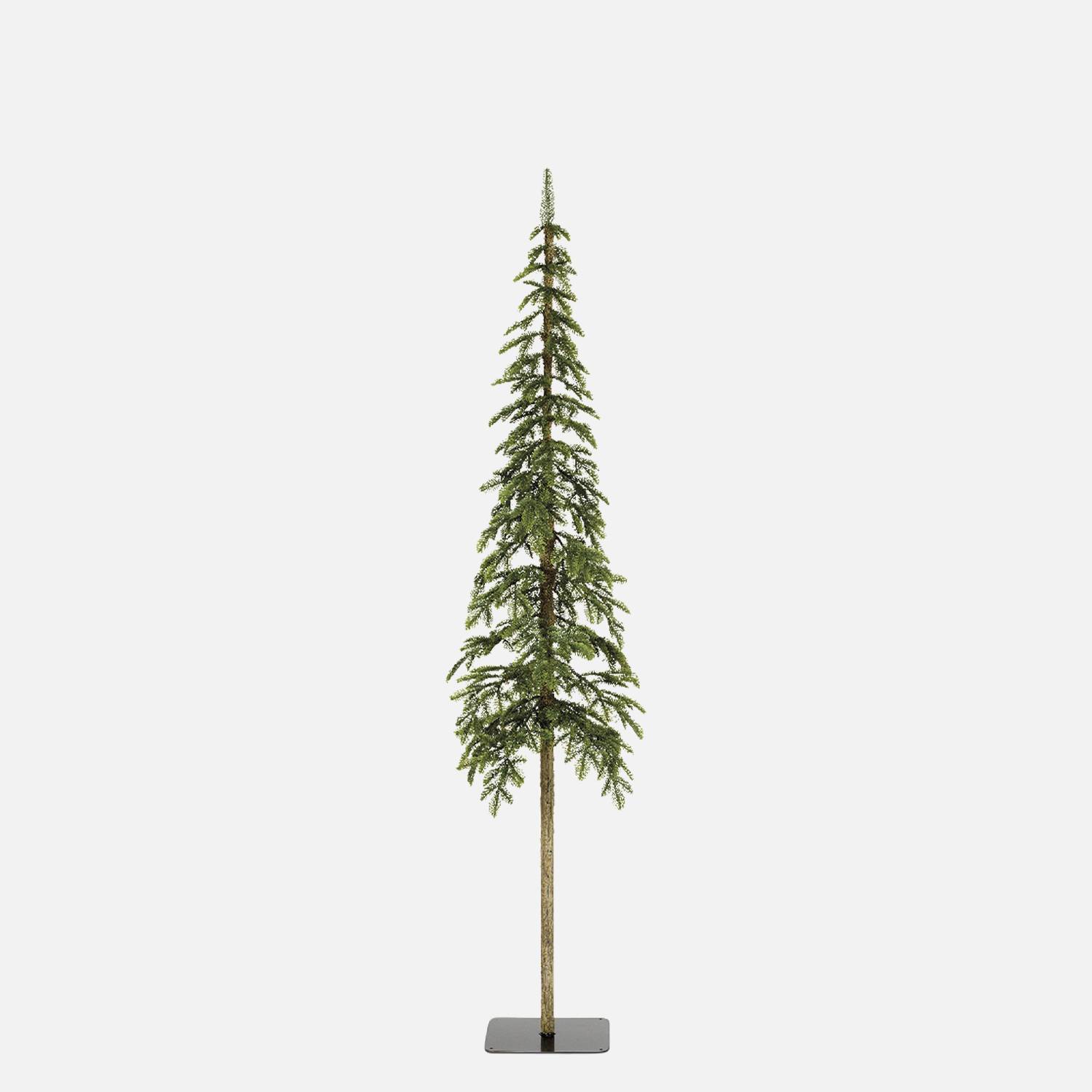 Kunstboom 180cm, dun, kegelvormige top - Alberta - lange rechte stam, realistische uitstraling, inclusief voet Photo1