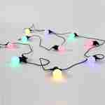 HERACLES - Ghirlanda da esterno con 10 lampadine, 50 LED multicolori, funzionamento a batterie (non incluse), funzione timer, 8 modalità, lunghezza 4,5 m Photo3