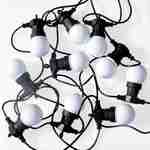 HERACLES - Kerst lichtslinger voor buiten met 10 witte lampen, 50 LED's, op batterijen, timerfunctie, 8 modi, 4,5m lang Photo2