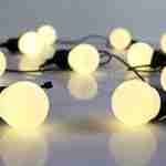 HERACLES - Luz de festa para exterior com 10 lâmpadas brancas, 50 LEDs, pilhas (não incluídas), função de temporizador, 8 modos, 4,5 m de comprimento Photo5