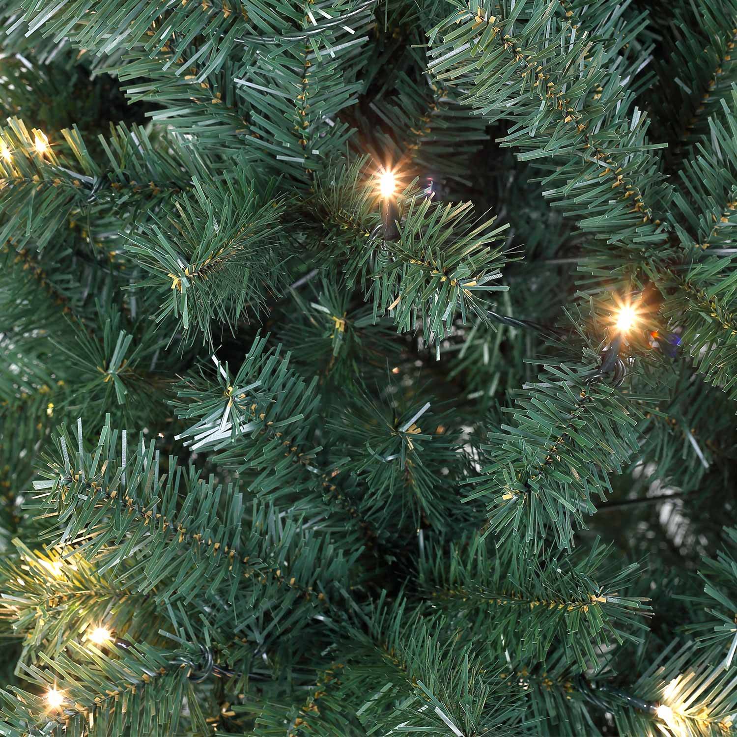 Albero di Natale artificiale di 180 cm con ghirlanda leggera e supporto inclusi Photo3