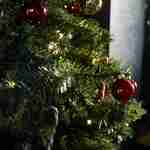 Albero di Natale artificiale di 180 cm con ghirlanda leggera e supporto inclusi Photo2