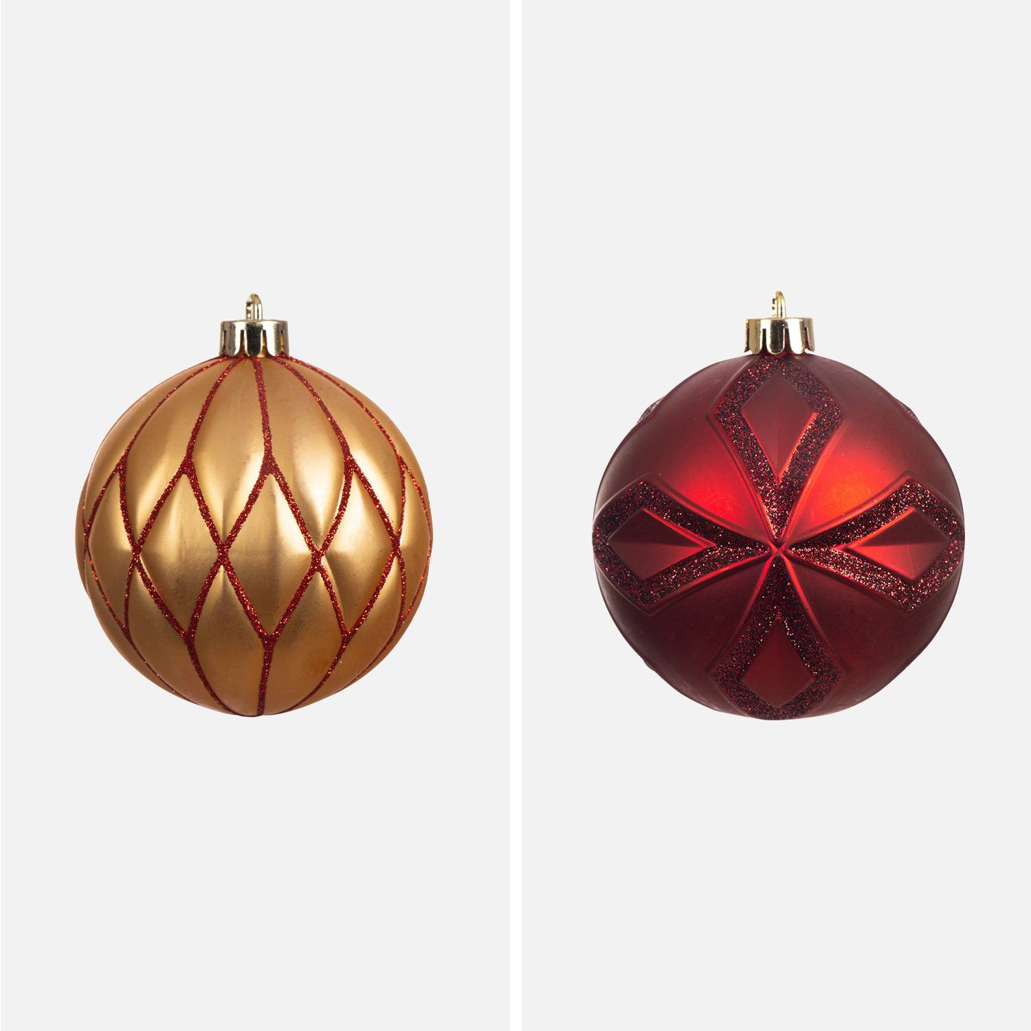 Kunstkerstboom met versiering 150cm - Toronto - groen met rode en gouden versieringen Photo7 Kunstkerstboom met versiering 150cm - Toronto - groen met rode en gouden versieringen Photo7