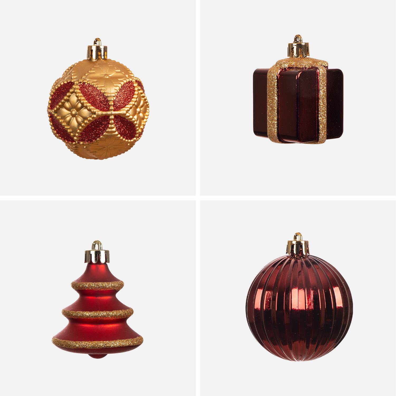 Sapin de Noël artificiel avec kit de décoration - Toronto 180cm - vert avec décorations rouge et or Photo11 Sapin de Noël artificiel avec kit de décoration - Toronto 180cm - vert avec décorations rouge et or Photo11