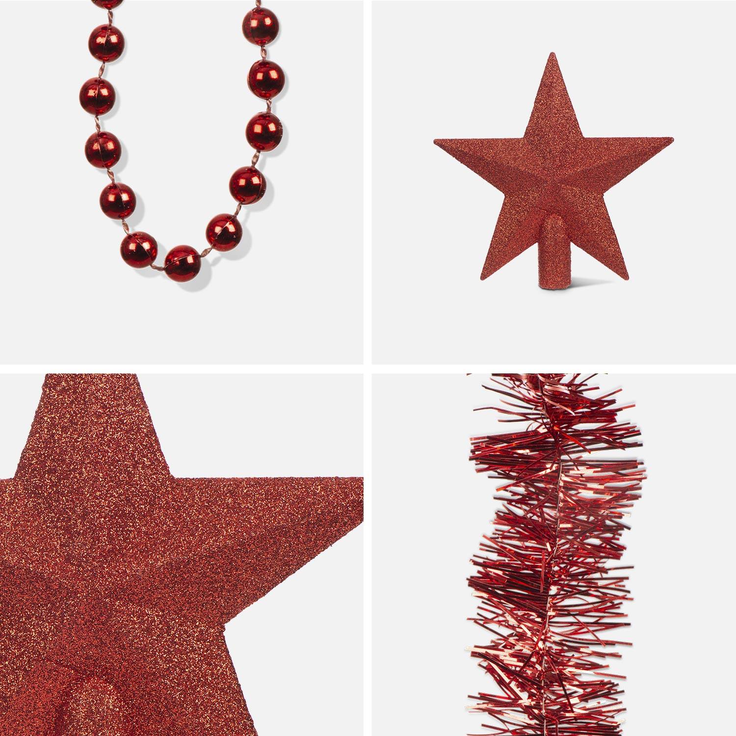 Sapin de Noël artificiel avec kit de décoration - Toronto 180cm - vert avec décorations rouge et or Photo14 Sapin de Noël artificiel avec kit de décoration - Toronto 180cm - vert avec décorations rouge et or Photo14