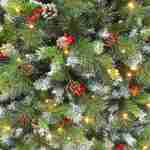 Sapin de Noël artificiel Deluxe de 240 cm avec guirlande lumineuse, décorations et pied inclus Photo2