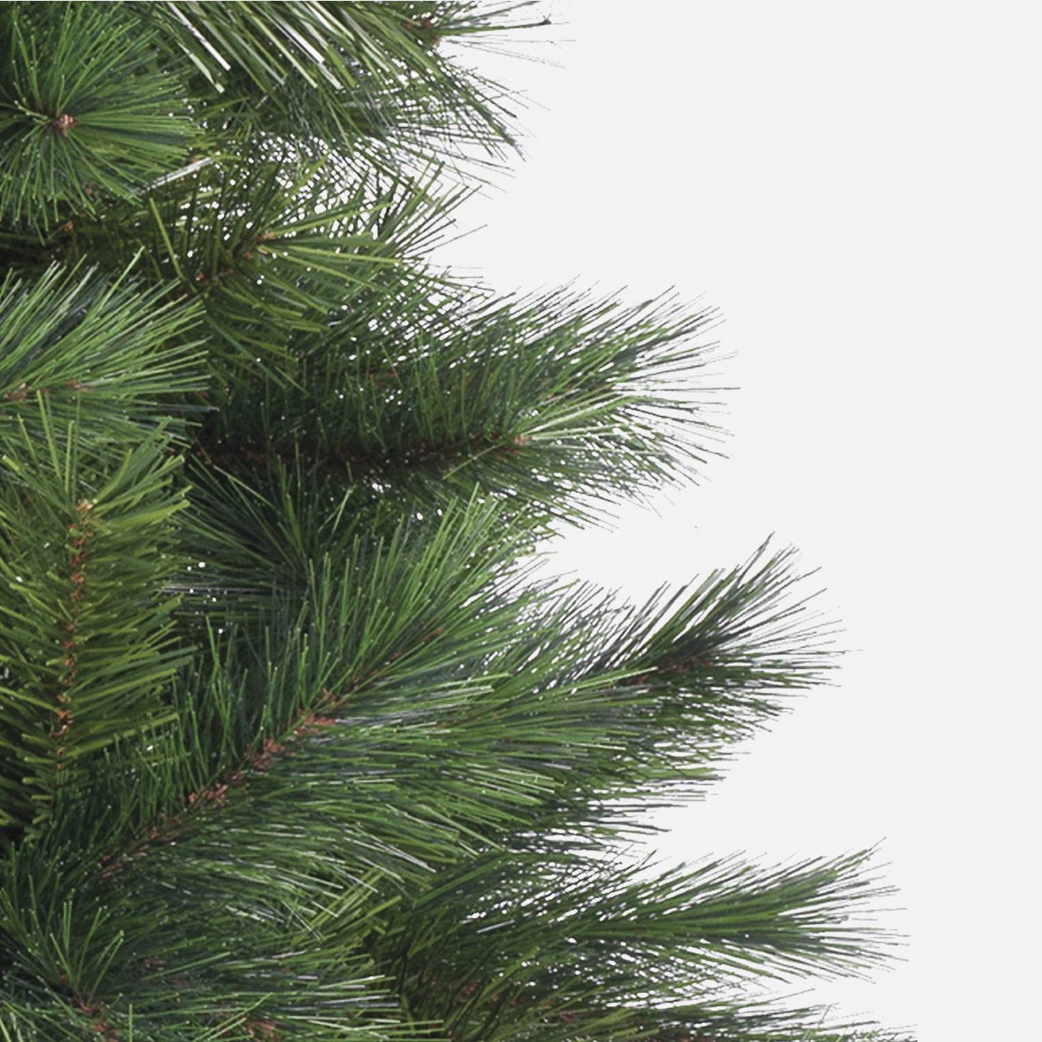 180 cm künstlicher Weihnachtsbaum - HINTON - dicht und buschig, Mix aus Nadeln, wahrheitsgetreues Aussehen, inklusive Ständer Photo5