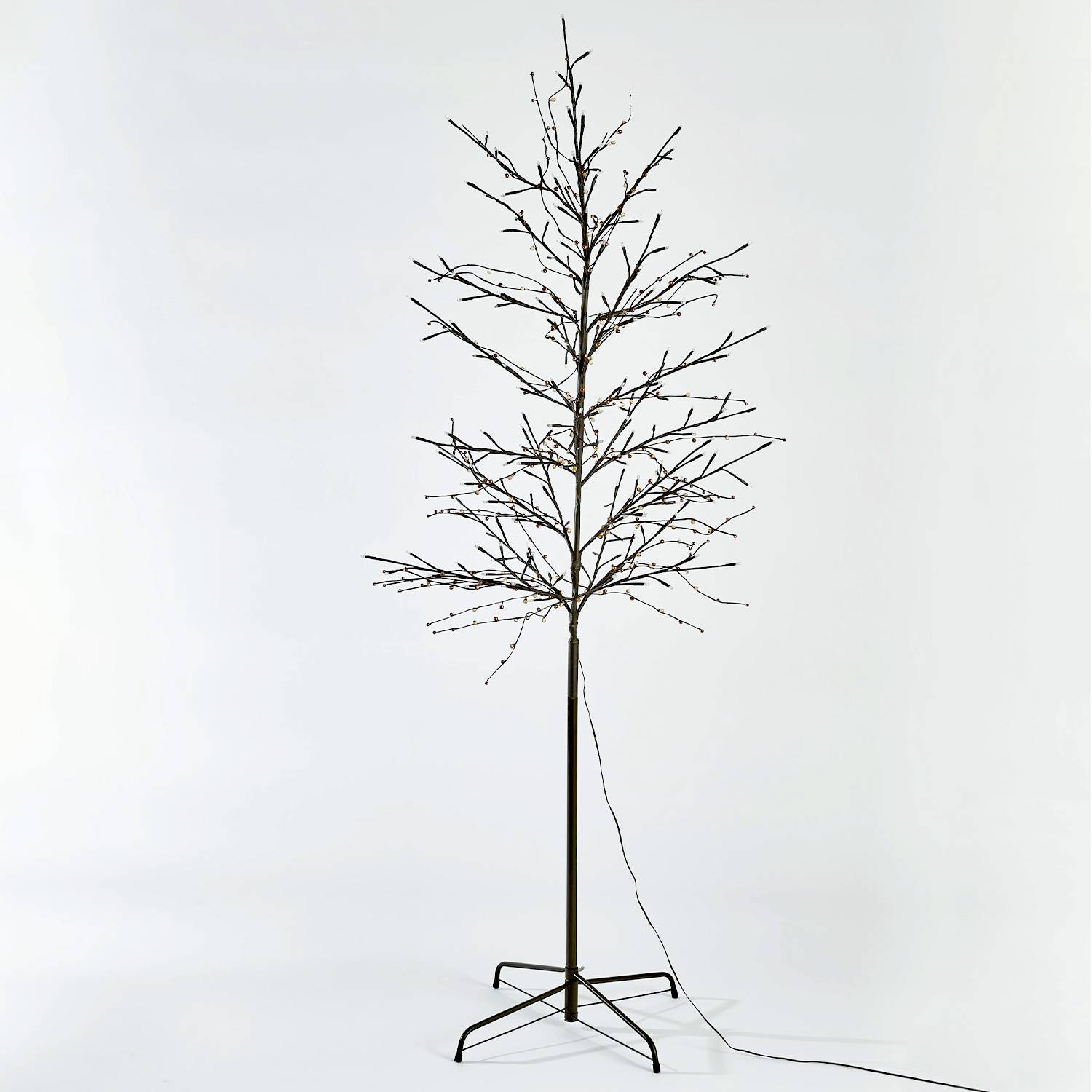 Albero luminoso da 180 cm, 200 led, perline e piedi inclusi - Decorazione natalizia Photo3