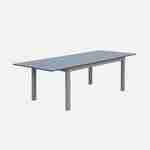 Table extensible - Chicago Anthracite - Table en aluminium 175/245cm avec rallonge, 8 places  Photo3