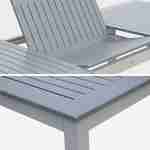 Ausziehbarer Tisch - Chicago Grau - Aluminiumtisch 175/245cm mit Tischverlängerung Photo7