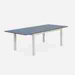 Uitschuifbare tafel - Chicago lichtgrijs - Aluminium tafel 175/245cm met verlengstuk Photo1