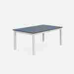 Uitschuifbare tafel - Chicago lichtgrijs - Aluminium tafel 175/245cm met verlengstuk Photo3