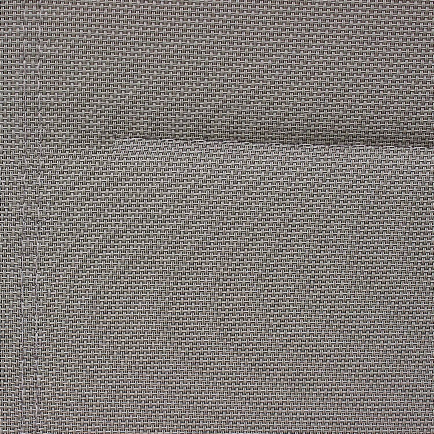 Lot de 2 fauteuils Chicago - Aluminium blanc et textilène taupe, empilables Photo3