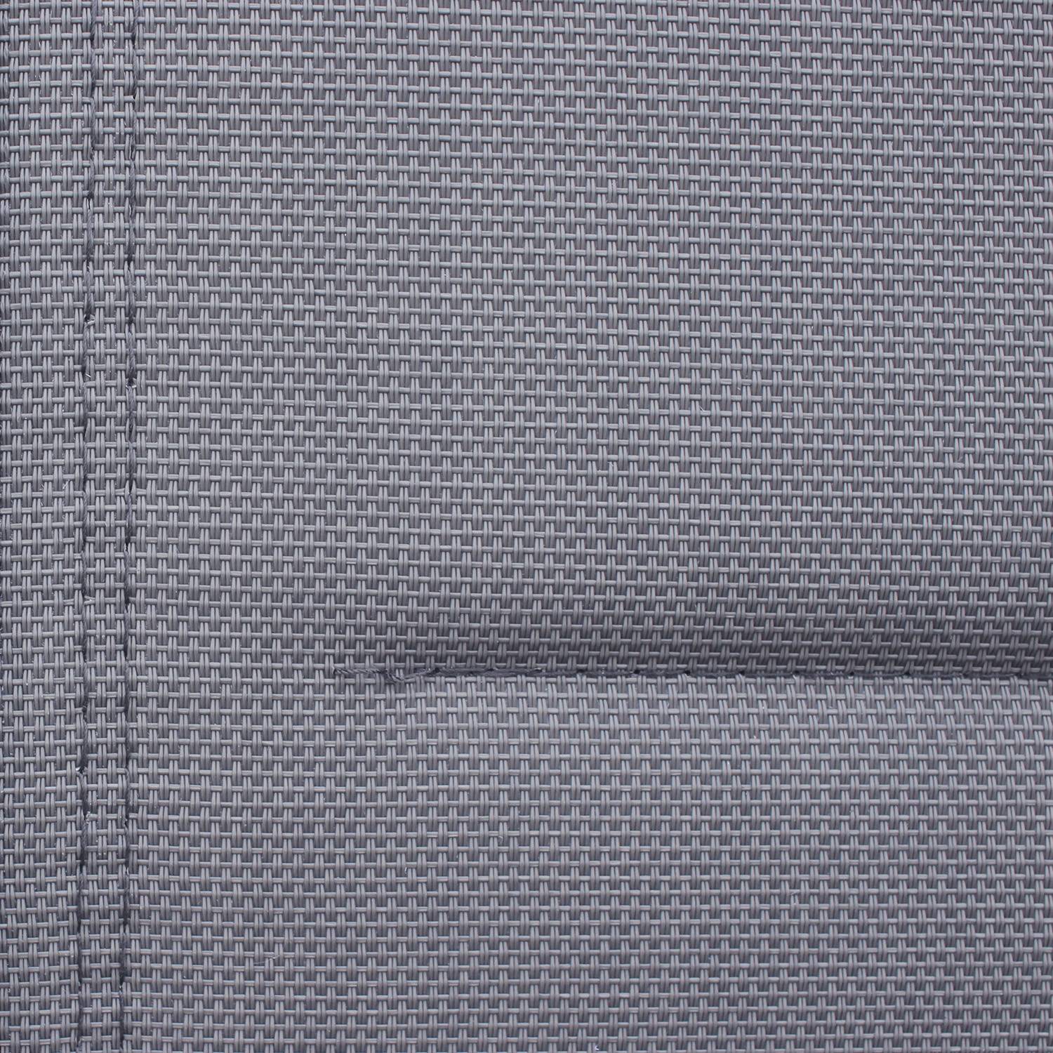 Lot de 2 chaises - Chicago / Odenton Anthracite - En aluminium anthracite et textilène gris taupe, empilables Photo6