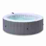  6-person round inflatable hot tub MSpa - Ø205cm round 6-person spa, PVC, pump, heater, filter, remote control - Kili 6 - Grey Photo1