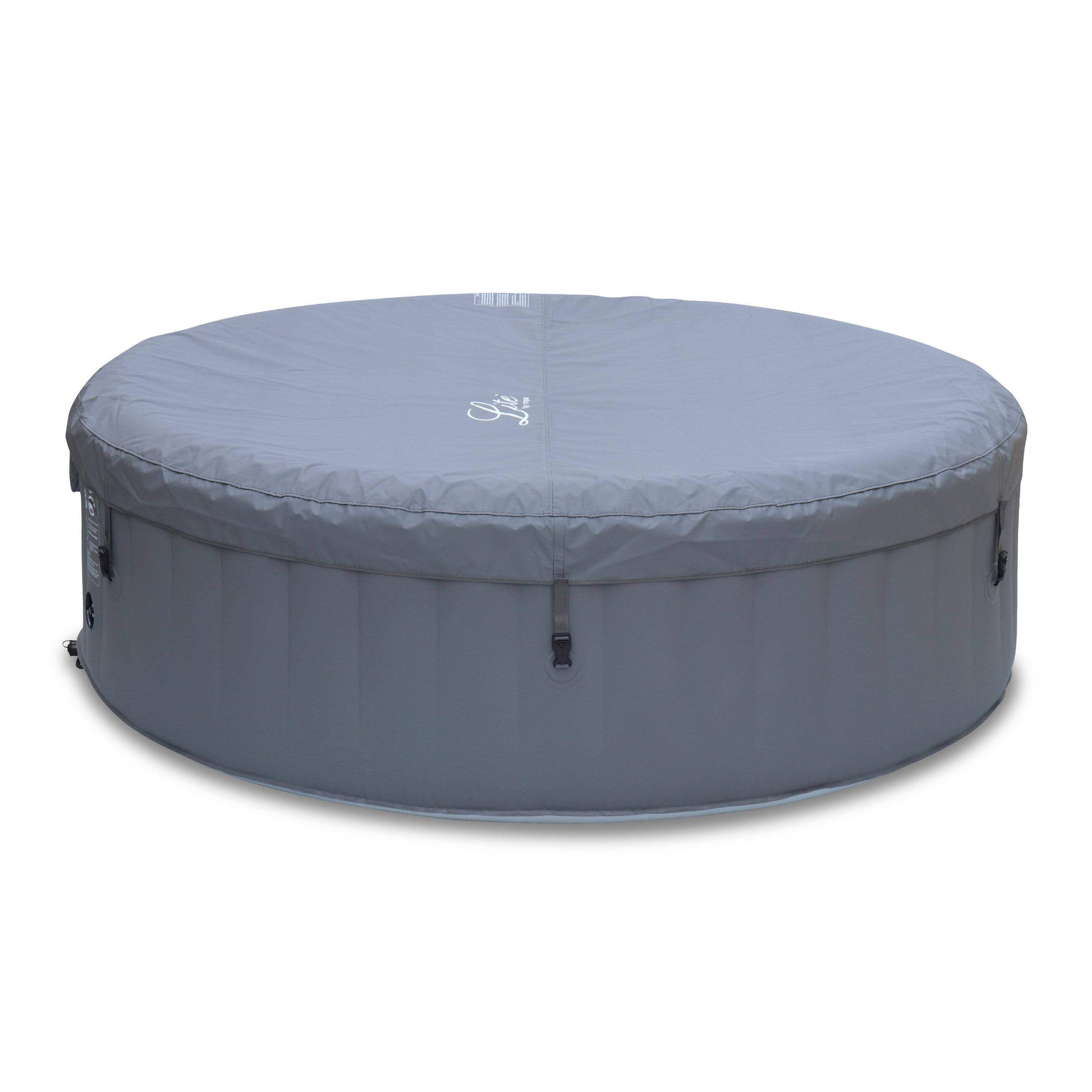  6-person round inflatable hot tub MSpa - Ø205cm round 6-person spa, PVC, pump, heater, filter, remote control - Kili 6 - Grey,sweeek,Photo2