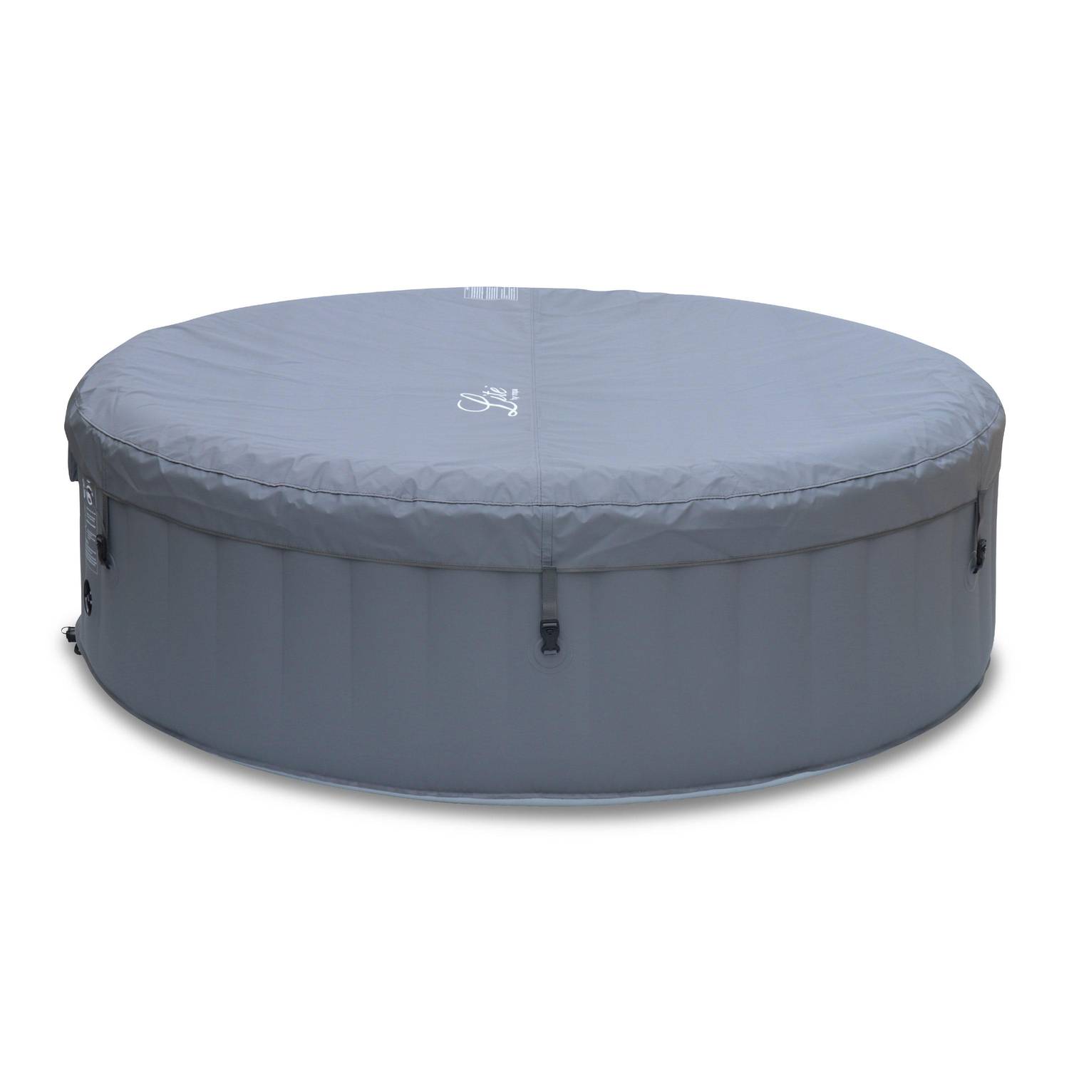  6-person round inflatable hot tub MSpa - Ø205cm round 6-person spa, PVC, pump, heater, filter, remote control - Kili 6 - Grey Photo2