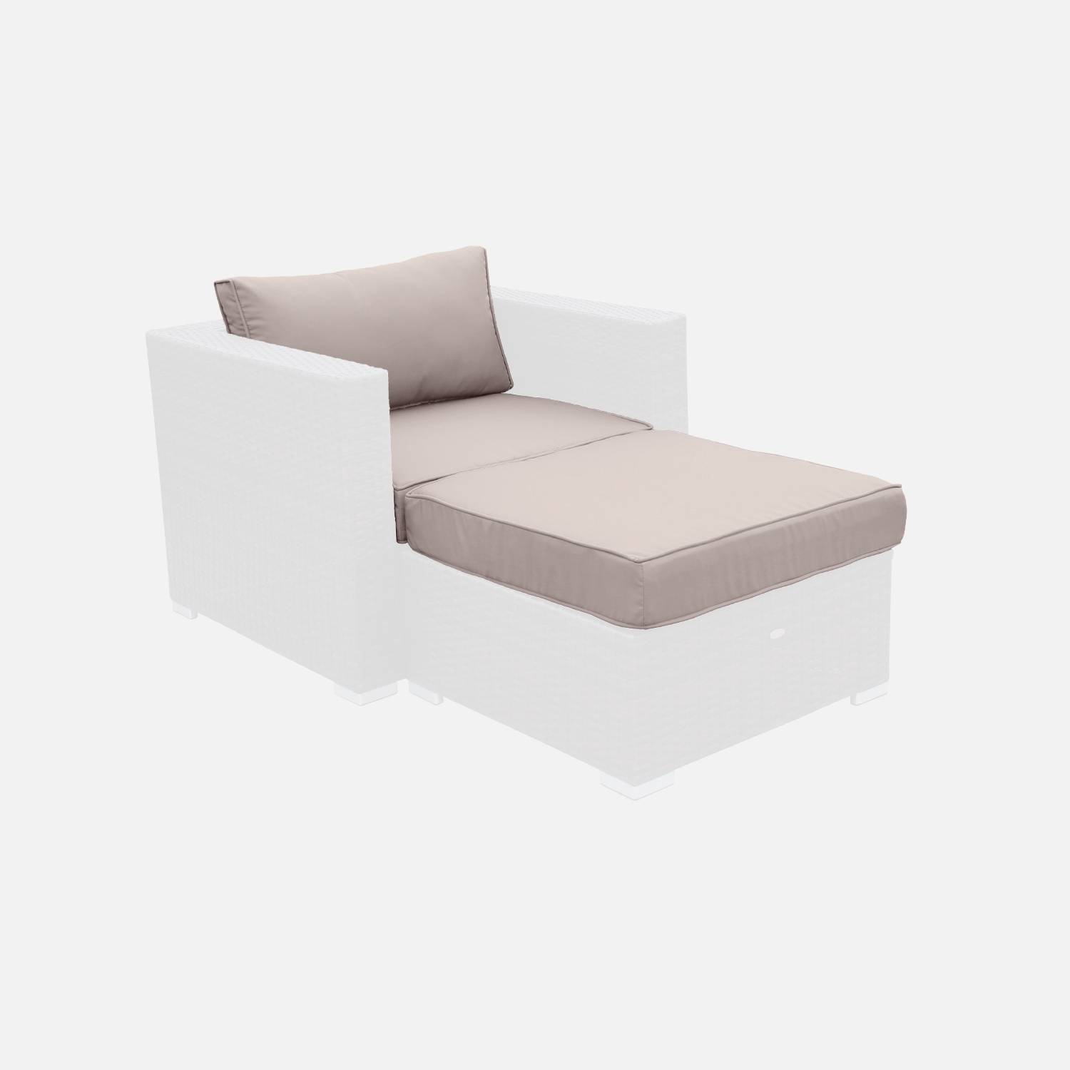 Set Kissenbezüge in Braun für das Set Sessel + Fußhocker - Komplettset | sweeek