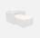 Set Kissenbezüge in Ecru für das Set Sessel + Fußhocker - Komplettset | sweeek