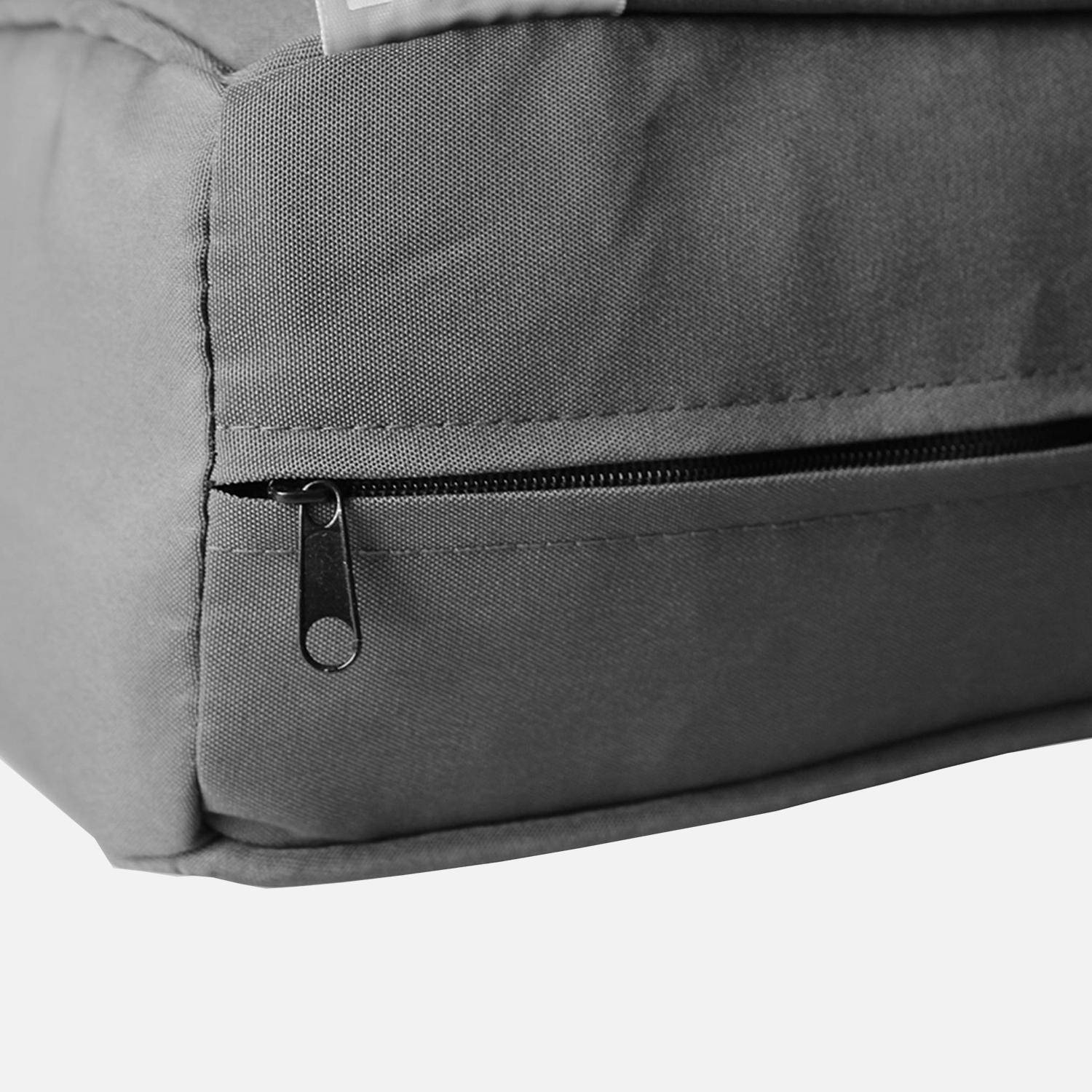 Set Kissenbezüge in Grau für das Set Sessel + Fußhocker - Komplettset Photo5