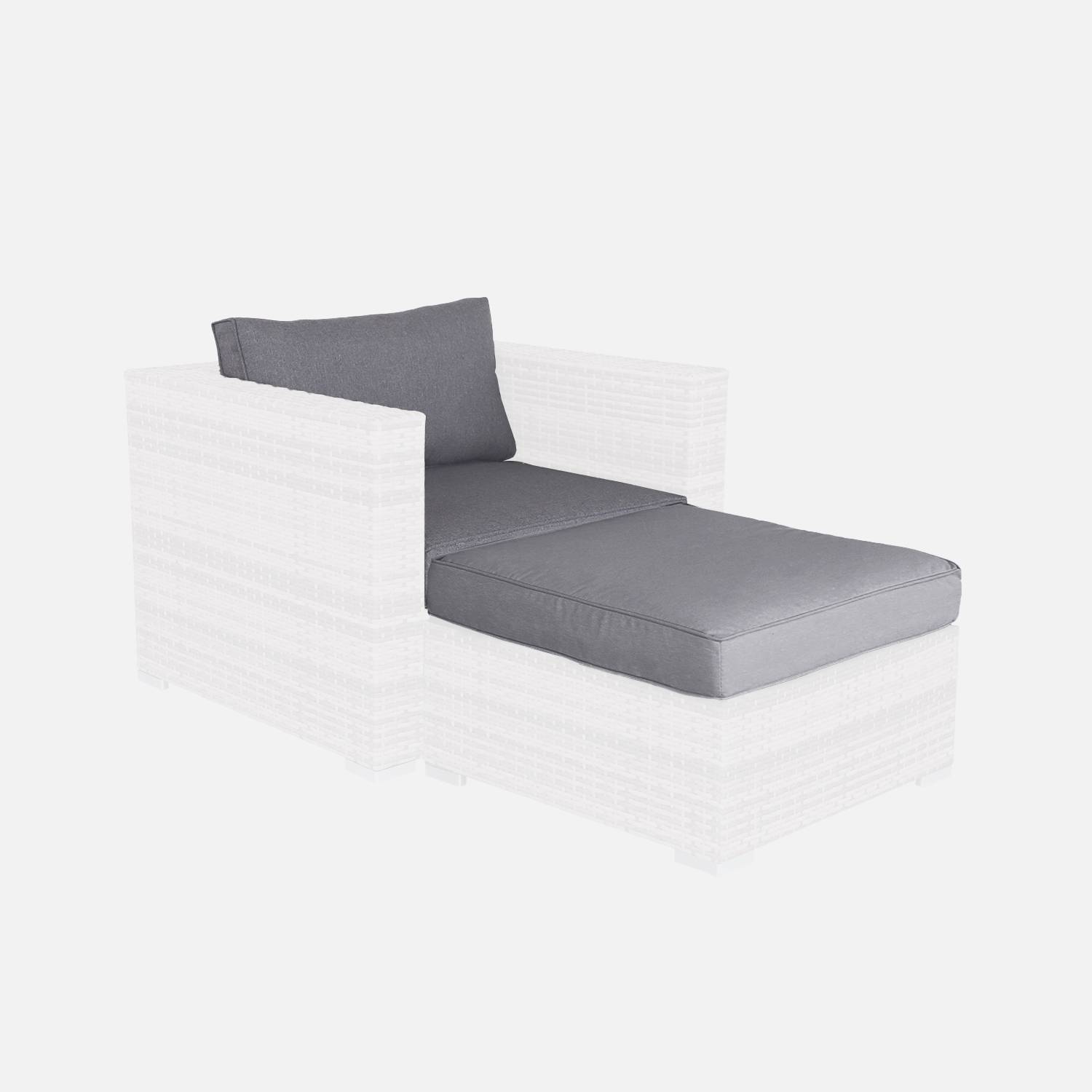 Conjunto de capas de almofada cinzentas mosqueadas para cadeirão + banco de pés - conjunto completo | sweeek