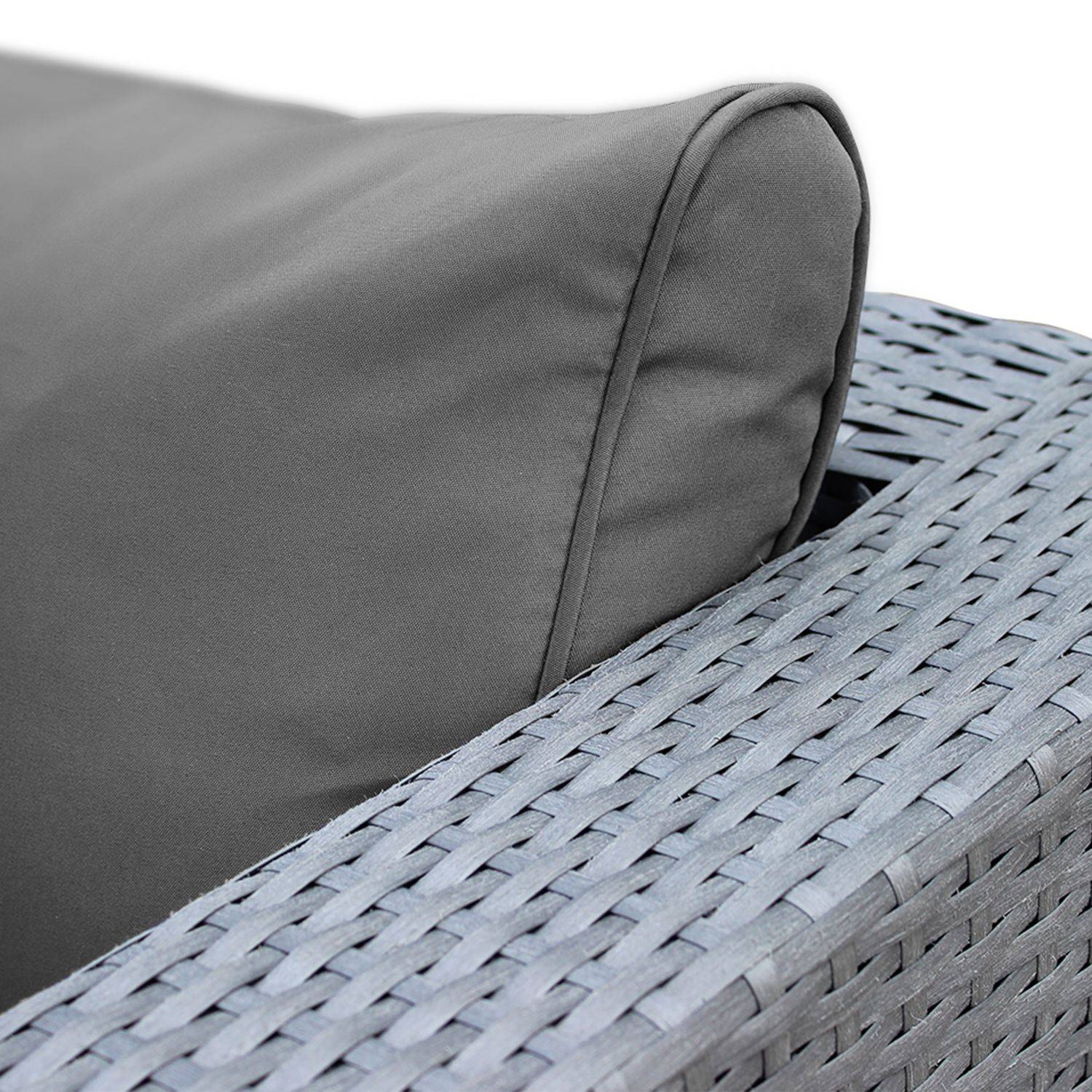 Conjunto de capas de almofada cinzentas para mobiliário de jardim Venezia - conjunto completo Photo6