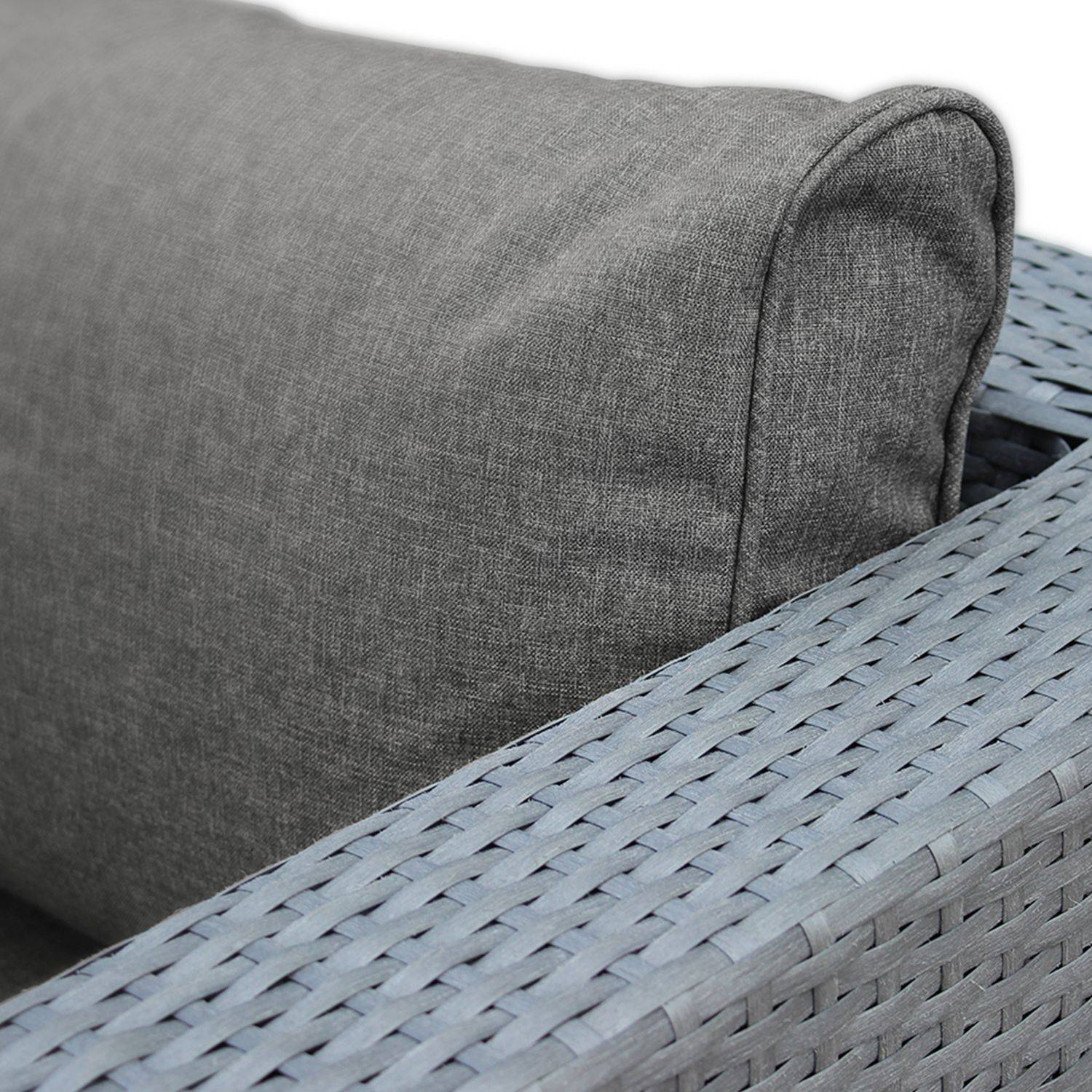 Jeu de housses de coussins gris chiné pour salon de jardin Caligari - set complet,sweeek,Photo7