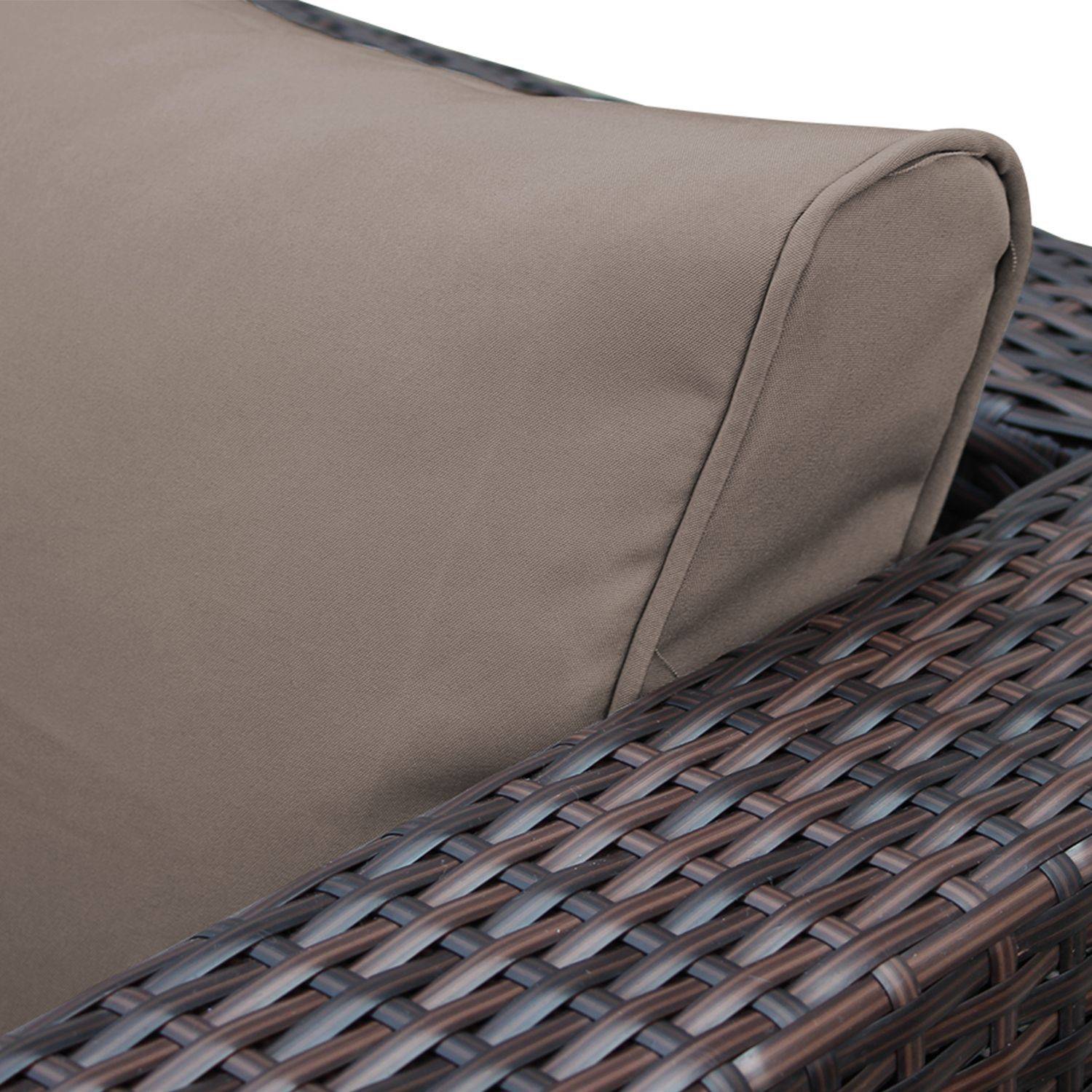 Conjunto de capas de almofada castanhas para mobiliário de jardim Milano - conjunto completo Photo8