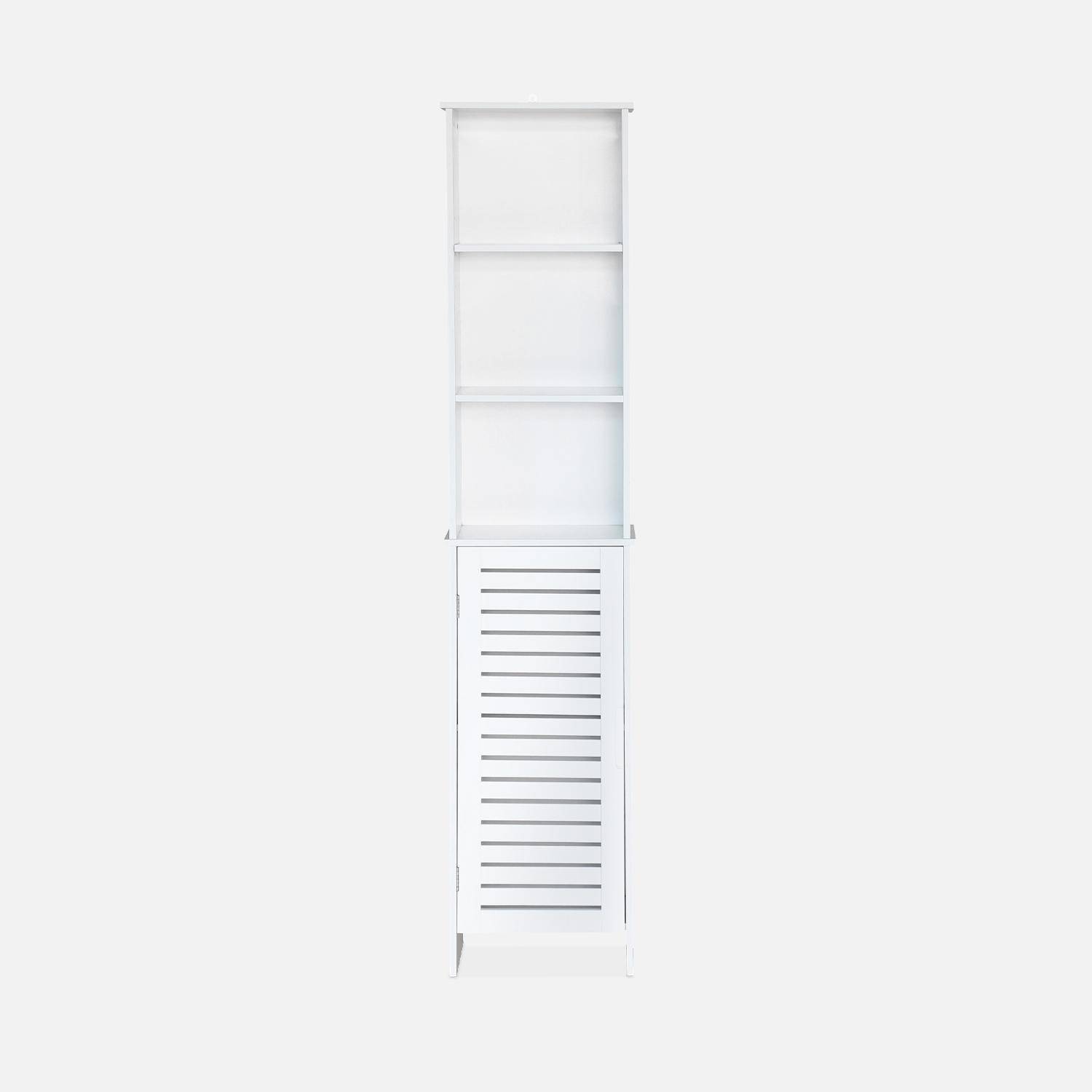Bathroom Storage Column, white, L34.5 x W23 x H162cm,sweeek,Photo2