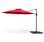 Biscarosse - achthoekige zweefparasol Ø350cm, inclineerbaar en 360° - rood | sweeek