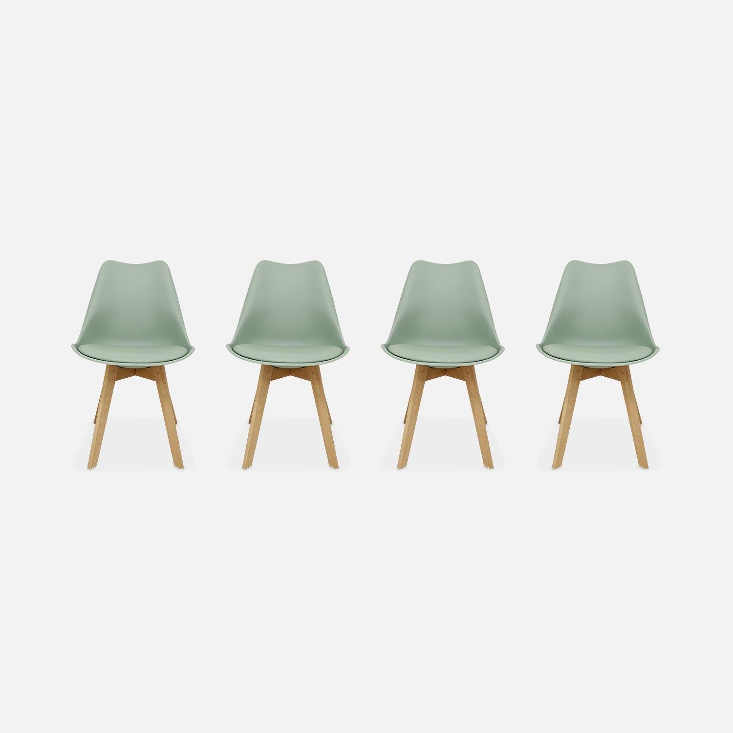 Eetkamerstoel Nils - kuipstoel - set van 4 - Celadon groen