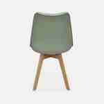 Lot de 4 chaises scandinaves, pieds bois de hêtre, chaises 1 place, vert céladon Photo6