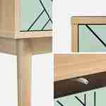 Wood-effect console table, 100x35x75cm, Mika, Water Green Photo4