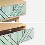 Wood-effect console table, 100x35x75cm, Mika, Water Green Photo5