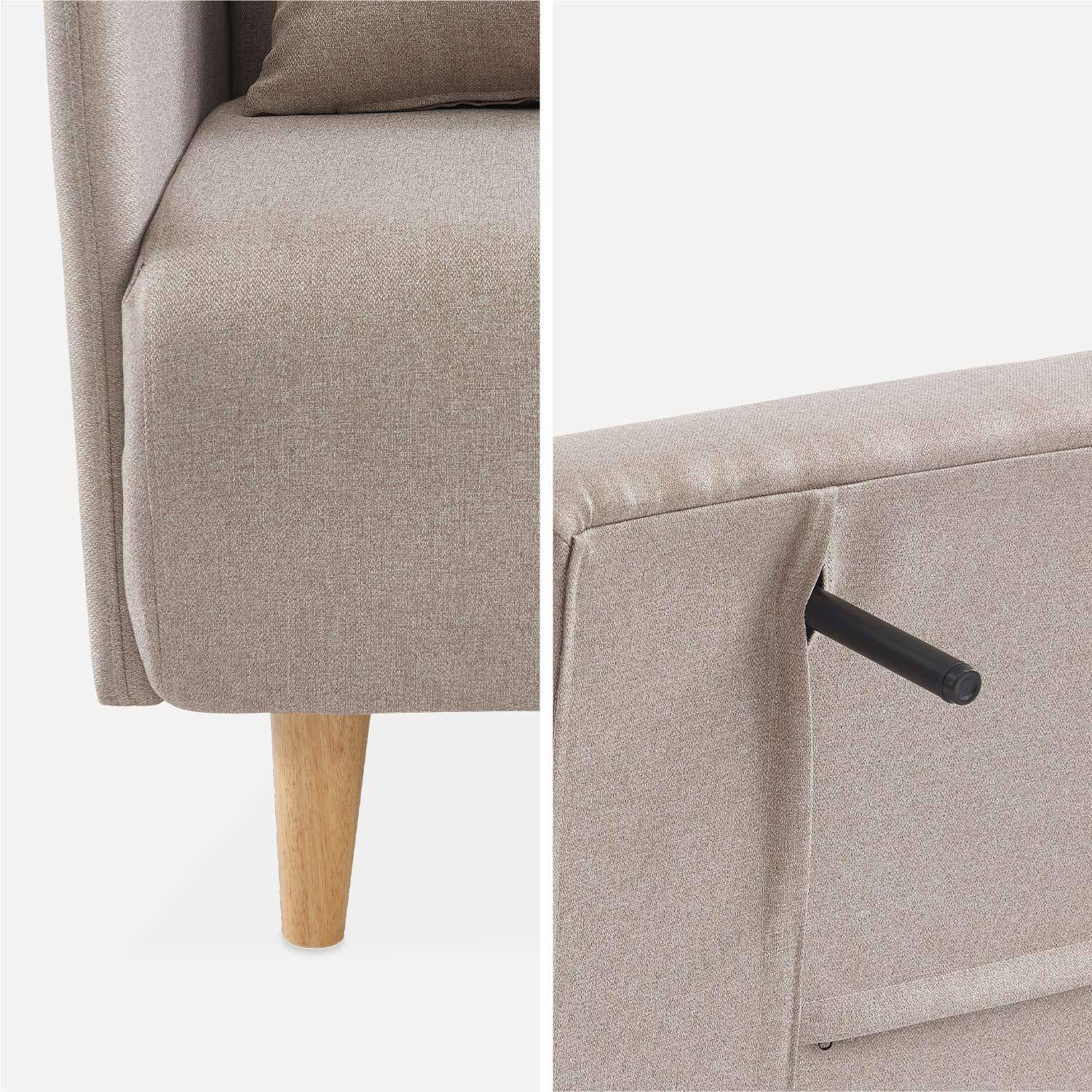 2-Sitzer-Sofa - Panam - Schlaffunktion - Holzfüße, Bank, verstellbare Rückenlehne Photo9