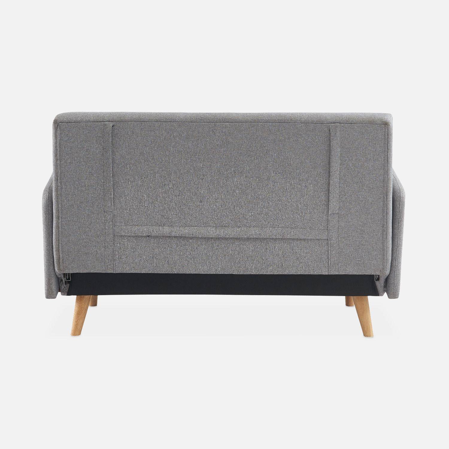 2-Sitzer-Sofa - Panam - Schlaffunktion - Füße helles Holz, helllgrau, Bank, verstellbare Rückenlehne Photo9