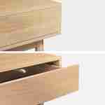 Console en décor bois - Mika - 2 tiroirs, pieds scandinaves, L 100 x l 35 x H 75cm Photo6