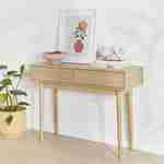 Wood-effect console table, 100x55x75cm, Mika, Natural wood colour Photo2