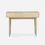 Wood-effect console table, 100x55x75cm, Mika, Natural wood colour Photo4