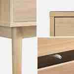 Wood-effect console table, 100x55x75cm, Mika, Natural wood colour Photo5